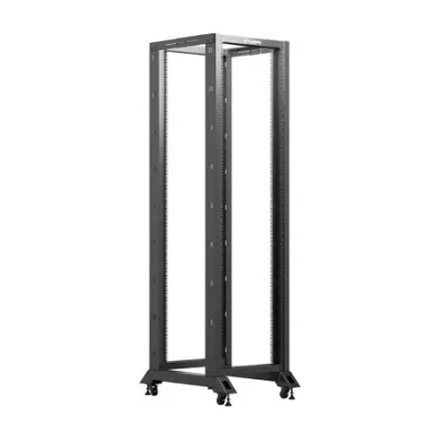 Rack Open Frame Lanberg 19" 42U, 600x800, negru V2