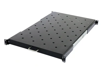 RAFT CULISANT SPACER 1U pentru rack 19", adancime 366mm, pt. cabinet de 600mm, sarcina maxima 60Kg, vopsea antistatic, otel 1.2mm, black, "SPSS-1U366-BK-03"