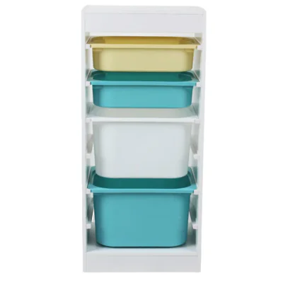 Raft depozitare cu 4 cosuri colorate, U-Grow