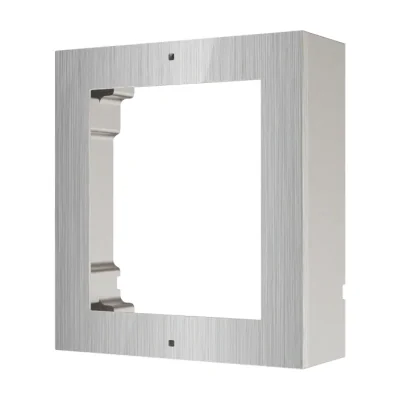 Ramă de montaj pentru 1 modul, post exterior modular seria KD8 Pro HIKVISION DS-KD-ACW1/S, montaj aparent, capac inox