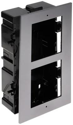 Ramă de montaj pentru 2 module, post exterior modular seria KD8 Pro HIKVISION DS-KD-ACF2, montaj îngropat, capac aluminiu