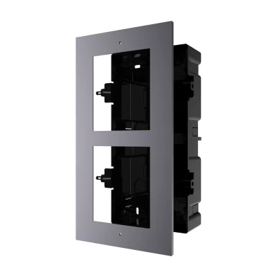 Ramă de montaj pentru 2 module, post exterior modular seria KD8 Pro HIKVISION DS-KD-ACF2, montaj îngropat, capac aluminiu