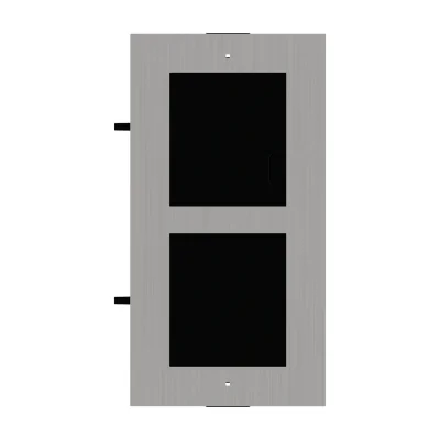 Ramă de montaj pentru 2 module, post exterior modular seria KD8 Pro HIKVISION DS-KD-ACF2/S, montaj îngropat, capac inox