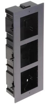 Ramă de montaj pentru 3 module, post exterior modular seria KD8 Pro HIKVISION DS-KD-ACF3, montaj îngropat, capac aluminiu