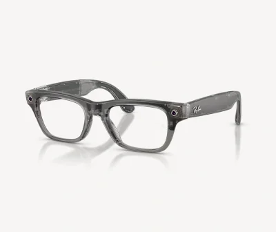 Ray-Ban Meta Blayzer Optics Gen 2 AI Glasses Matte Transparent Ice Grey/Demo