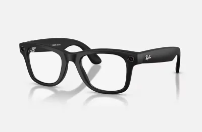 Ray-Ban Meta Wayfarer Gen 2 AI Glasses Matte Black/Clear (Large)
