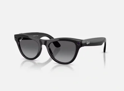 RayBan Meta SKYLER High Bridge Fit - Shinny Black - Graphite Gen2