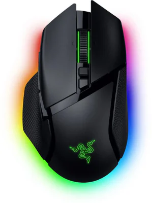Razer Basilisk V3 35K, wireless, bluetooth, rezolutie maxima 35000 DPI, 11 butoane programabile, autonomie pana la 140h (mod wireless, miscare constanta la 1000Hz),  pana la 210h (mod bluetooth),  iluminare Razer Chroma™ RGB, senzor Focus Pro 35K Opt