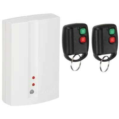 Receptor cu 2 canale ELMES DWB100HS-HET, 433,92 MHz, rază 100 m, baterie GP23A 12 V