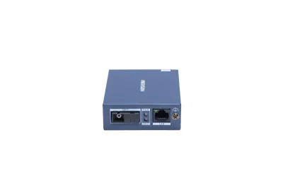Receptor Hikvision DS-3D501R-3, 1 x 10/100/1000 Mbps RJ45 port and 1 x 1000 Mbps SC fiber optical port, industrial-grade metal shell with stronger heat dissipation capability, lungime unda: Tx1550 nm/Rx1310 nm, alimentare: 5VDC, 0.6A, dimensiuni: 71.