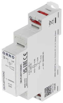 Releu ORNO OR-PI-457/1/230AC, 1 ieșire, 230 V AC