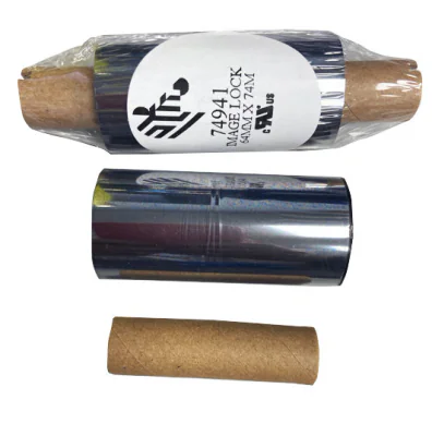 Resin Ribbon, 64mmx74m (2.52inx242ft), Image Lock; Image Lock, 12mm (0.5in) core, 12/box