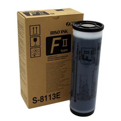 Riso Ink Black Schwarz F-Type, FType, Z-Type, ZType, EZ-Type EZType (S-8113E) (S8113E) VE2