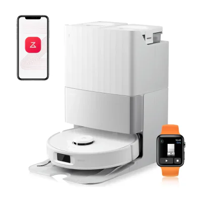 Roborock Qrevo Edge 5V1, Dust bag, White, Round, Dust bag, 0.325 L, Charging, Mop washing, Purification