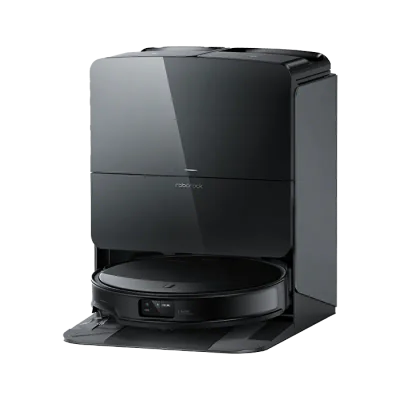 Robot de aspirare Roborock Saros 10R, statie de andocare multifunctionala 10-in-1, aspirator, mop si statie inteligenta cu golire automata, sistem autonom StarSight 2.0, mapare 3D, Lidar, negru