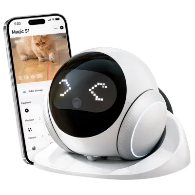 Robot inteligent cu cameră mobilă APTI APTI-PET1-TUYA, 1080p, unghi 121°
