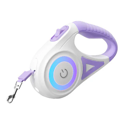 Rojeco Lesă automată pentru câini LED 5 m (violet)