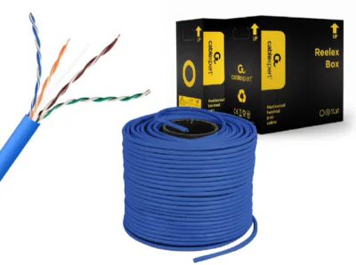 GEMBIRD UPC-5004E-SOL-B UTP solid cable cat. 5 CCA 305m roll blue