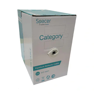 ROLA CABLU UTP SPACER Cat6, 305m, Cupru-Aluminu, Solid, AWG24, 0.51mm, 0.21mm2, "SPLC-UCAT6-CCA-305"