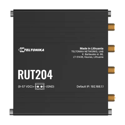 Router TELTONIKA RUT204, 4G LTE Cat 4, Wi-Fi 4, 2x Ethernet, PoE, DIN rail, RS232, GNSS