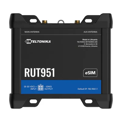 Router TELTONIKA RUT951, 4G LTE Cat 4, Wi-Fi 4, 4x Ethernet, DIN rail, dual SIM