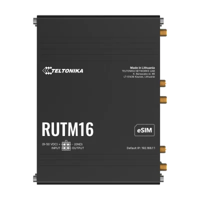 Router TELTONIKA RUTM16, 4G LTE Cat 6, Wi-Fi 5, 5x Gigabit, DIN rail, dual SIM, GNSS