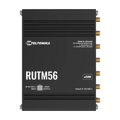 Router TELTONIKA RUTM56, 5G, Wi-Fi 5, 5x Gigabit, DIN rail, dual SIM, GNSS