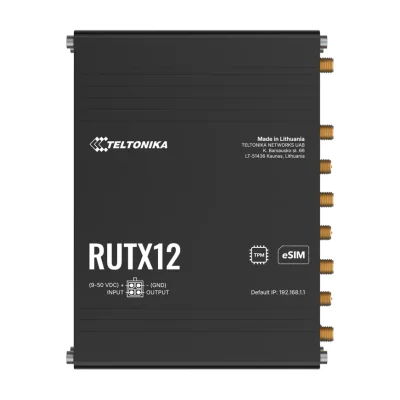Router TELTONIKA RUTX12, 4G LTE Cat 6, Wi-Fi 5, 5x Gigabit, DIN rail, dual SIM, GNSS