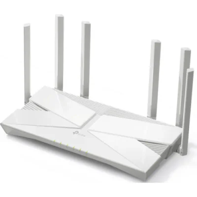 Router TP Link AX3000 Gigabit Wi-Fi 6, standarde IEEE 802.11ax/ac/n/a 5 GHz, WiFi speeds 5 GHz: 2402 Mbps (802.11ax, HE160), 2.4 GHz: 574 Mbps (802.11ax)