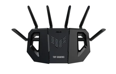 Router WiFi ASUS TUF Gaming BE6500 (TUF-BE6500), Wi-Fi 7, dual band 688 + 5764 Mbps, 4x Gigabit