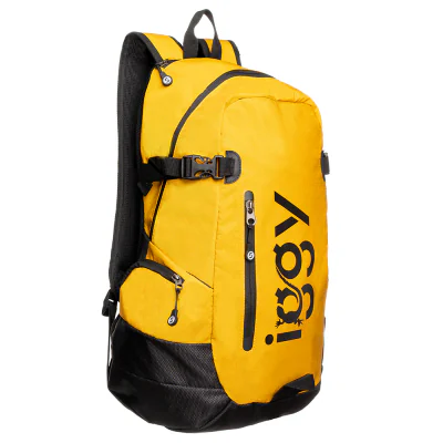 RUCSAC IGGY, 1 compartiment principal, 1 buzunar frontal, 4 buzunare laterale, nylon, 50x31x24.5cm, galben, "Adventure", 45506979 "IGBP-ADVENTURE"