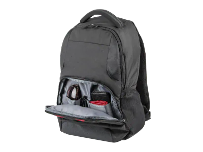 Rucsac laptop Natec Eland, compatibilitate dimensiune laptop 15.6", 3 compartimente, capacitate 22L, material Polyester 300D, negru