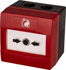 S-EC0011E - Buton manual adresabil alarma incendiu pentru instalare in exterior IP67, izolator incorporat, element resetabil, protocol Inim. Rigletă inc
