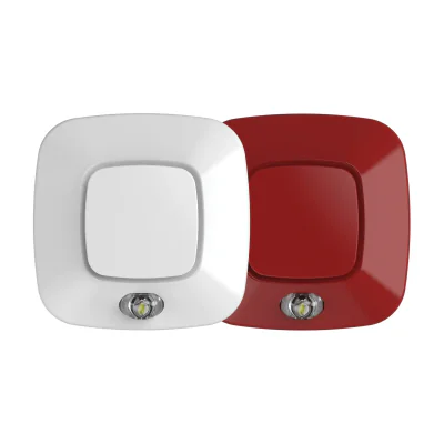 S-ES2021RE - Sirenă adresabila de incendiu, cu flash, culoare roşie, IP 65, EN54-3
