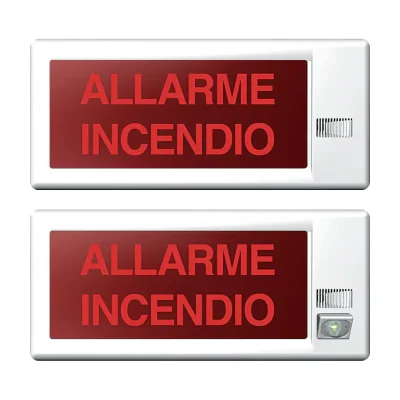 S-ESS022 - Panou audio-vizual de alarma de incendiu complet cu modul adresabil si izolator 92dB (A) @ 1m, LED - inscriptie ALARMA INCENDIU