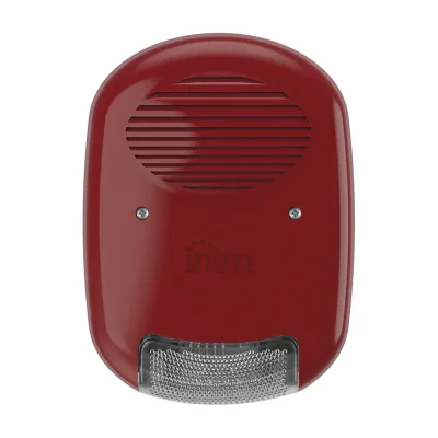 S-IVY R - Sirena cu flash de exterior, autoalimentata 24Vdc, culoare rosie. Suporta Acumulator backup 12V-2.4Ah