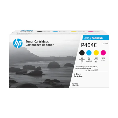 Samsung CLT-P404C 4-pack Cyan/Magenta/Yellow/Black Original Toner Cartridge, 1000 pages, Black, Cyan, Magenta, Yellow, 4 pc(s)