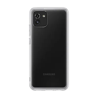 Samsung EF-QA036TTEGEU, Cover, Samsung, SAMSUNG Galaxy A03_EU, 16.5 cm (6.5"), Transparent