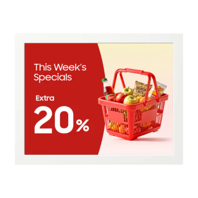 Samsung EMDX EM13DX, Digital signage flat panel, 33.8 cm (13.3"), 1200 x 1600 pixels, Wi-Fi, 24/7