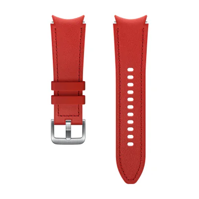 Samsung ET-SHR88S, Band, Smartwatch, Red, Samsung, Galaxy Watch4, Galaxy Watch4 Classic, Galaxy Watch5, Galaxy Watch5 Pro, Galaxy Watch6, Galaxy..., Fluoroelastomer, Genuine leather