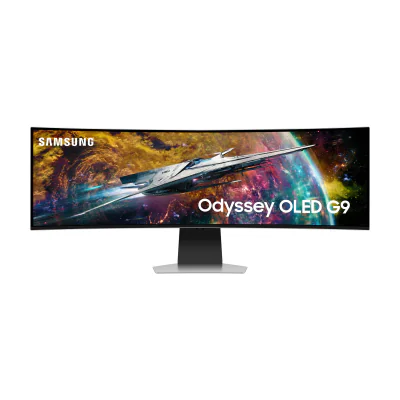 Samsung G95SC, 124.5 cm (49"), 5120 x 1440 pixels, Dual QHD, OLED, 0.03 ms, Silver