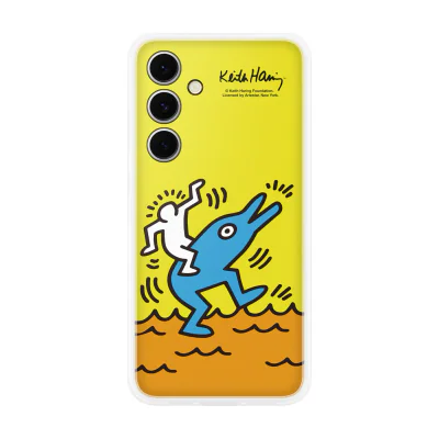 Samsung Keith Haring Flipsuit Case for S24 FE, Cover, Samsung, Galaxy S24 FE, 17 cm (6.7"), Yellow