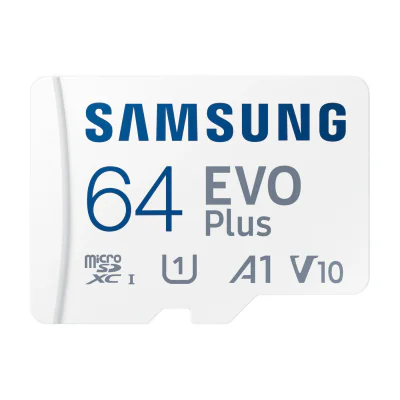 Samsung MB-MC64S, 64 GB, MicroSDXC, UHS-I, 160 MB/s, Class 1 (U1), V10