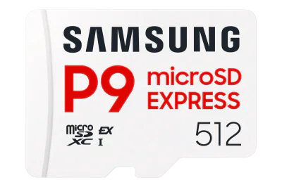 Samsung MB-MK512T. Capacity: 512 GB, Flash card type: MicroSDXC, Internal memory type: UHS-I, Read speed: 800 MB/s, UHS Speed Class:  Class 1 (U1), Video Speed Class: V30. Protection features: Drop resistant, Magnet proof, Temperature proof, Waterpro