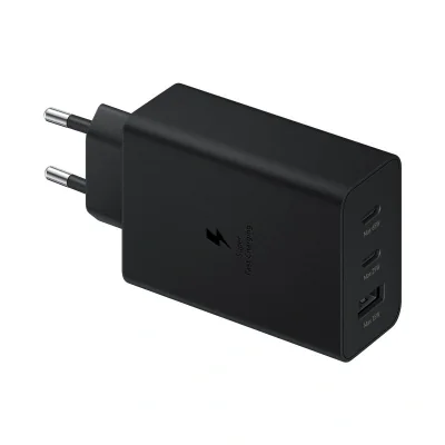 Samsung Power Adapter Trio 65W,2x USB-C,1xUSB-A, Super Fast (without cable); Black "EP-T6530NBEGEU"