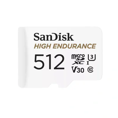 SanDisk SDSQQNR-512G-GN6IA. Capacity: 512 GB, Flash card type: MicroSDXC, Flash memory class: Class 10, Read speed: 100 MB/s, Write speed: 40 MB/s. Product colour: White