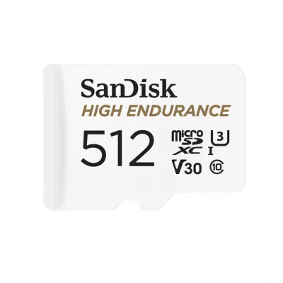 SanDisk SDSQQNR-512G-GN6IA. Capacity: 512 GB, Flash card type: MicroSDXC, Flash memory class: Class 10, Read speed: 100 MB/s, Write speed: 40 MB/s. Product colour: White