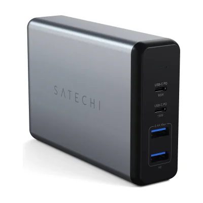 Satechi 108W Type-C MultiPort Travel Charger (1x USB-C PD,2x USB3.0,1xQualcomm 3.0) - Space Grey