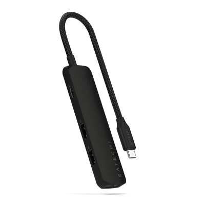 Satechi 4-in-1 USB-C Slim Multiport Adapter 4K - Black