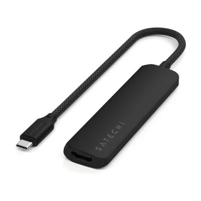 Satechi 4-in-1 USB-C Slim Multiport Adapter 4K - Black